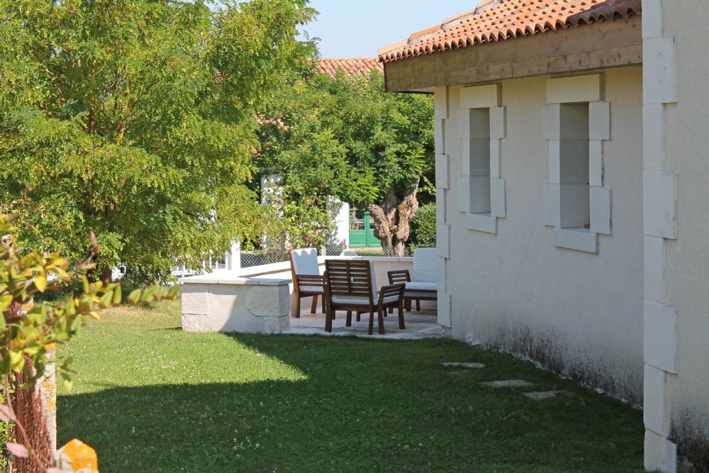 The back terrace..